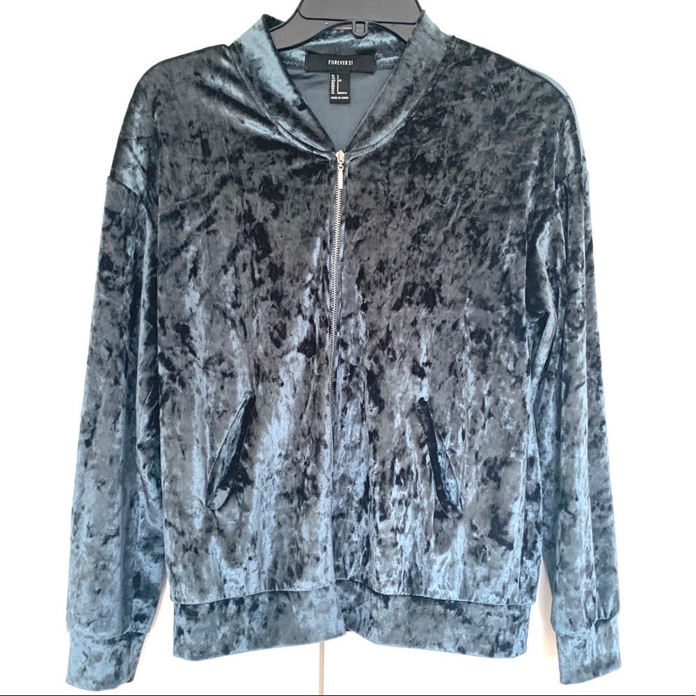 Forever 21 Blue Crushed Velvet